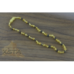 Amber baby necklace raw green